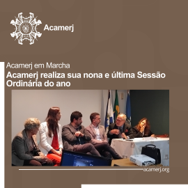 Imagem sobre, Acamerj realiza sua nona e última Sessão Ordinária do ano
